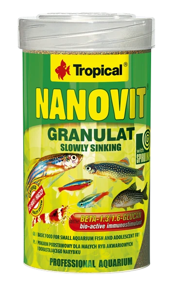 TROPICAL Nanovit Granulat 100ml Nourriture De Base En Granulées Pour Petit Poissons Et Pour Frai Adolescent 3 TROPICAL Nanovit Granulat 100ml Nourriture De Base En Granulées Pour Petit Poissons Et Pour Frai Adolescent