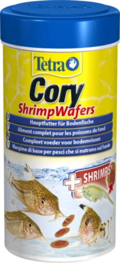 TETRA Cory ShrimpWafers 250 Ml Nourriture Complète Spéciale Corydoras Et Autres Poissons De Fond
