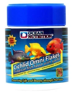 OCEAN NUTRITION Cichlid Omni Flocons 34 Gr. Nourriture Pour Cichlidés Omnivores Comme Les Scalaires, Discus Et Autres Ciclidés D'Amérique Du Sud