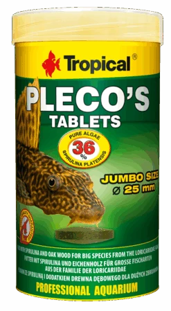TROPICAL Pleco's Tabin 50ml Nourriture Avec Spirulina Et Bois De Chêne Pour Loricariidae