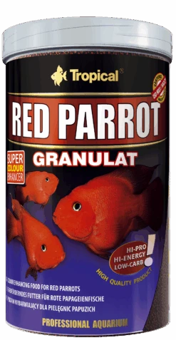 TROPICAL Red Parrot Granulat 3L Nourriture Rehaussant La Couleur Pour Poissons Perroquets Rouges