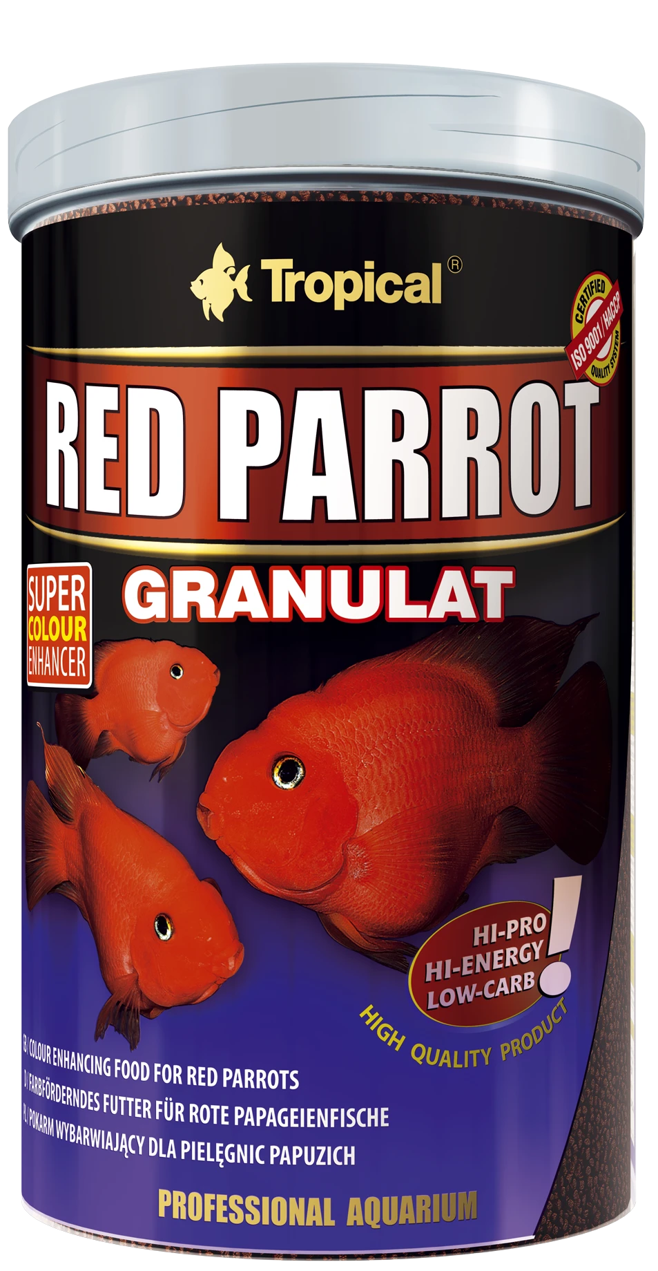 TROPICAL Red Parrot Granulat 3L Nourriture Rehaussant La Couleur Pour Poissons Perroquets Rouges 3 TROPICAL Red Parrot Granulat 3L Nourriture Rehaussant La Couleur Pour Poissons Perroquets Rouges