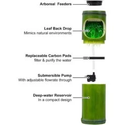 REPTIZOO Bamboo Fontaine 2 En 1 Sert D'abreuvoir Et De Mangeoire 9 REPTIZOO Bamboo Fontaine 2 En 1 Sert D'abreuvoir Et De Mangeoire -Poissons Aquariums Magasin repti zoo 2 in 1 bamboo drinking fountain food dish fontaine pour reptiles