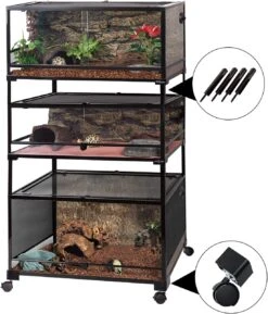 REPTIZOO Kit De 4 Réhausses De 17 Cm Pour Terrarium Démontable / Pliable 10 REPTIZOO Kit De 4 Réhausses De 17 Cm Pour Terrarium Démontable / Pliable -Poissons Aquariums Magasin reptizoo kit de 4 rehausses de 20 cm pour terrarium demontable pliable 6 2