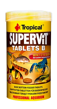 TROPICAL SuperVit Tablets B 50ml Tablettes Pour Poissons De Fond, Riches En Protéines Avec Beta-glucan