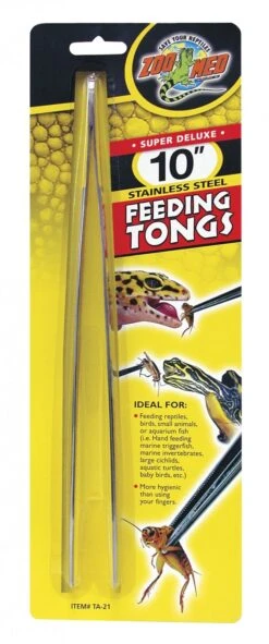 ZOOMED Feeding Tongs Pince 25cm En Acier Inoxydable Pour Le Nourrissage Manuel Des Réptiles Et Autres Animaux