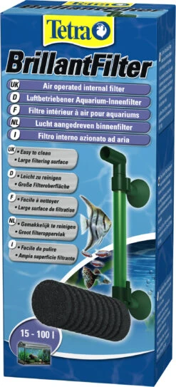 TETRA Brillant Filter Filtre Interne à Air Pour Aquarium De Reproduction Entre 10 Et 100L