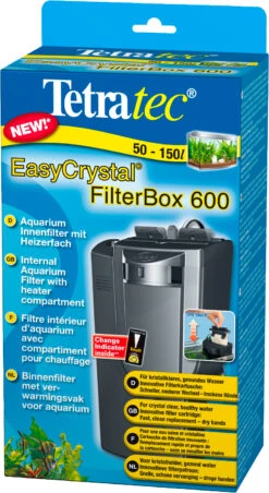 TETRA EasyCrystal FilterBox 600 Filtre Interne Avec Compartiment De Chauffage Pour Aquarium De 50 à 150L