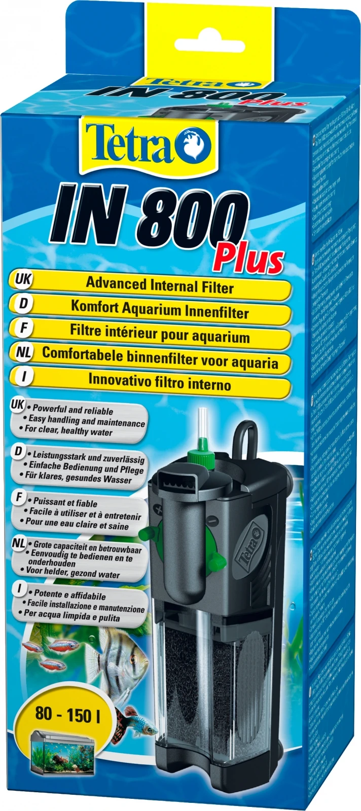 TETRA IN 800 Plus Filtre Interne Mécanique, Biologique Et Chimique Pour Aquarium De 80 à 150L 3 TETRA IN 800 Plus Filtre Interne Mécanique, Biologique Et Chimique Pour Aquarium De 80 à 150L