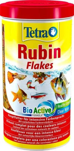 TETRA Rubin 1L Aliment Complet En Flocons Avec Un Activateur Naturel De Couleurs Pour Poissons D'ornement