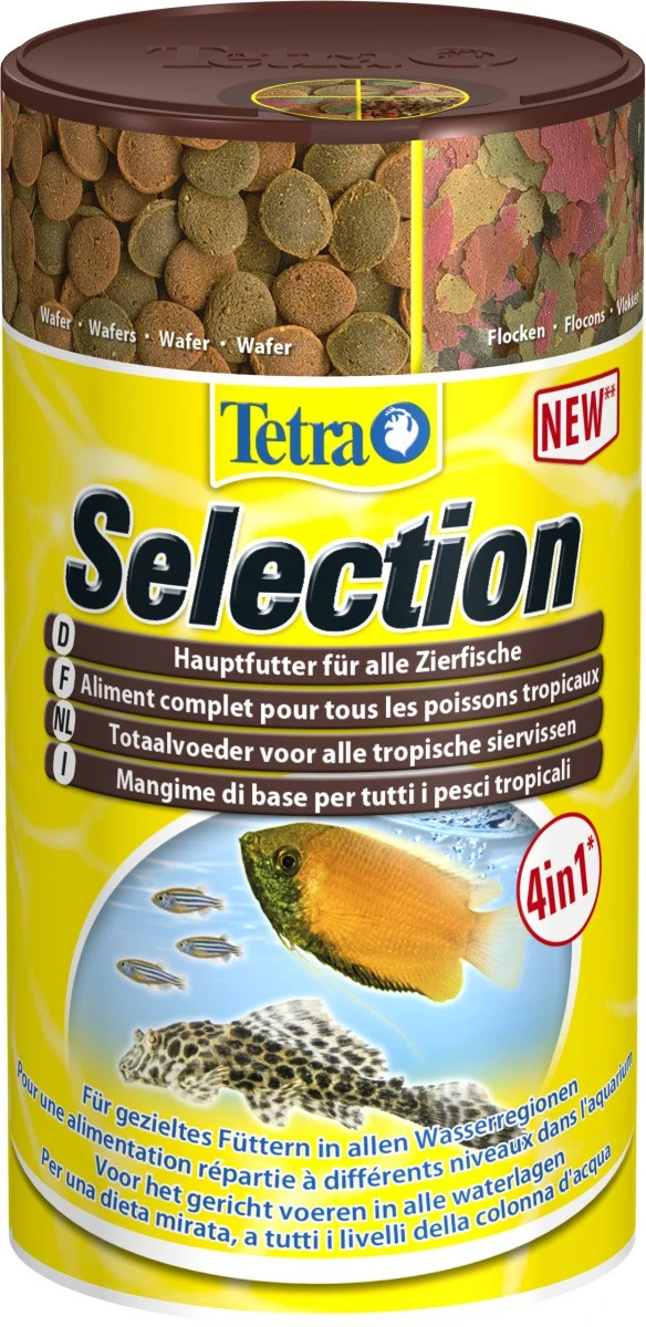 TETRA Selection 250 Ml Nourritures Complètes Tous Poissons Sous 4 Formes : Chips, Flocon, Granulés Et Pastille 3 TETRA Selection 250 Ml Nourritures Complètes Tous Poissons Sous 4 Formes : Chips, Flocon, Granulés Et Pastille