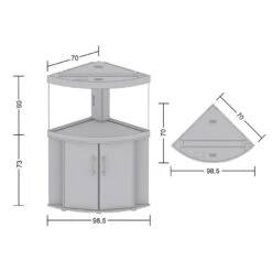 Aquarium JUWEL Trigon 190 LED Dim. 99 X 70 X 60 Cm 190 Litres, Coloris Au Choix, Avec Ou Sans Meuble SBX -Poissons Aquariums Magasin trigon190