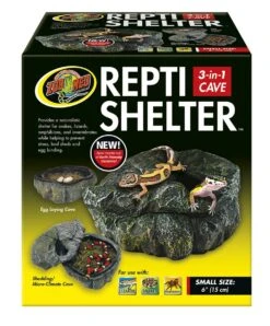 ZOOMED Repti Shelter SM 15 Cm Grotte 3 En 1 Pour Lézards Et Autres Reptiles